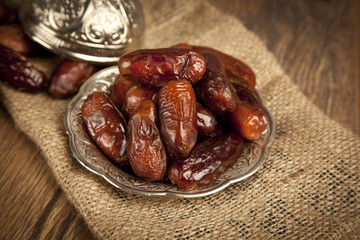 Dried date palm fruits or kurma, ramadan ( ramazan ) food