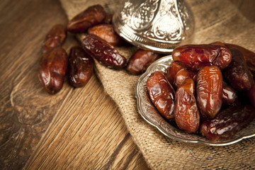 Dried date palm fruits or kurma, ramadan ( ramazan ) food