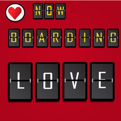 Boarding text for Valentine's day