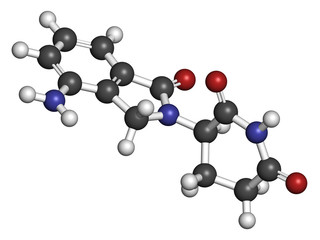 Lenalidomide multiple myeloma drug molecule.