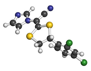 Luliconazole antifungal drug molecule.