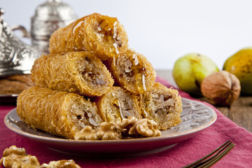 Turkish traditional ramadan pastry dessert