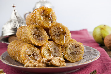 Turkish traditional ramadan pastry dessert