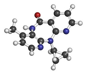 Nevirapine HIV drug molecule. Belongs to NNRTI class.