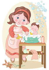 Small Characters- Baby Bath