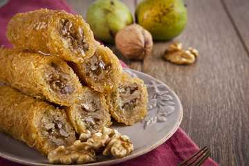 Turkish traditional ramadan pastry dessert