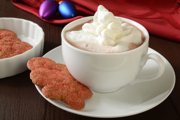 Christmas cookies and hot chocolate