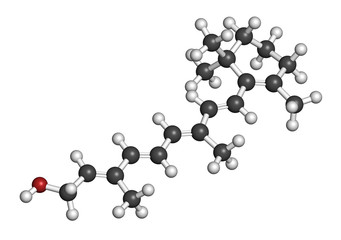 Retinol (Vitamin A) molecule.