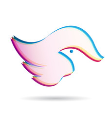 Bird abstract logo vector