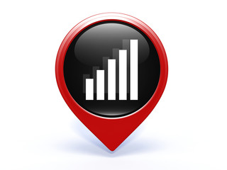 signal pointer icon on white background