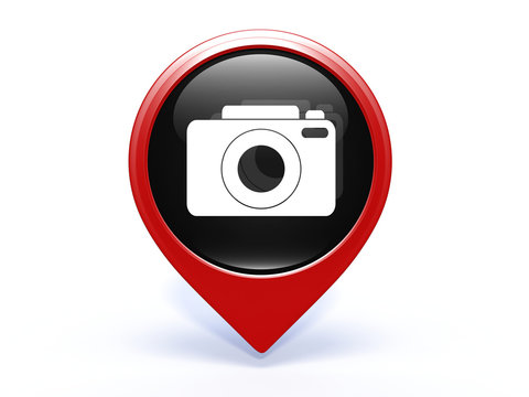 photo pointer icon on white background