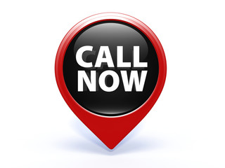 call now pointer icon on white background