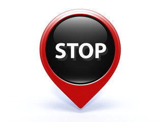 stop pointer icon on white background