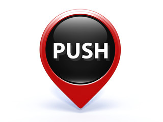 push pointer icon on white background