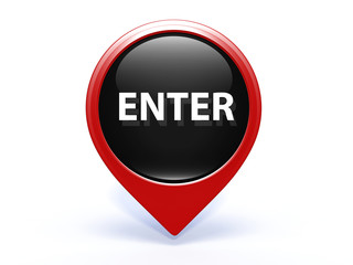 enter pointer icon on white background