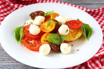 tomatoes and mozzarella balls - salad