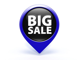 Big sale pointer icon on white background