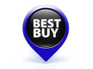 Best buy circular icon on white background