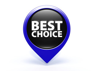 Best choice pointer icon on white background