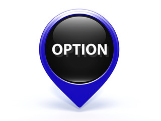 option pointer icon on white background