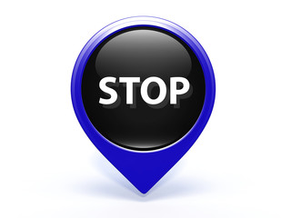 stop pointer icon on white background