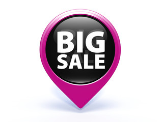 Big sale pointer icon on white background