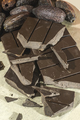 Chocolate bar crushed