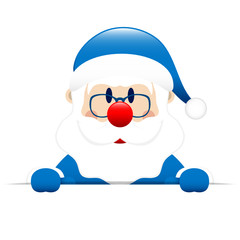 Blue Santa Banner