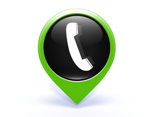 phone pointer icon on white background