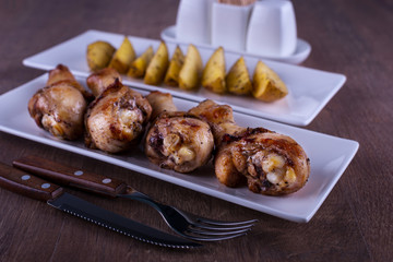 roasted chicken with potatoes