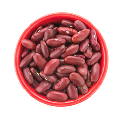 Red beans kidney isolated on white background