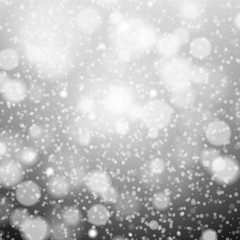 falling snow on the gray - vector image grey