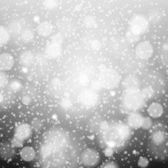 falling snow on the gray - vector image grey