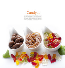 Mixed colorful candies