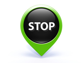 stop pointer icon on white background