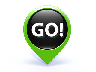 go pointer icon on white background