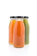 Juice bottle isolated on white background