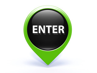 enter pointer icon on white background