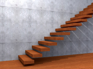 Naklejka premium 3D conceptual stair background