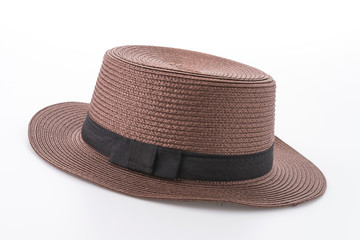 Straw hat isolated on white background