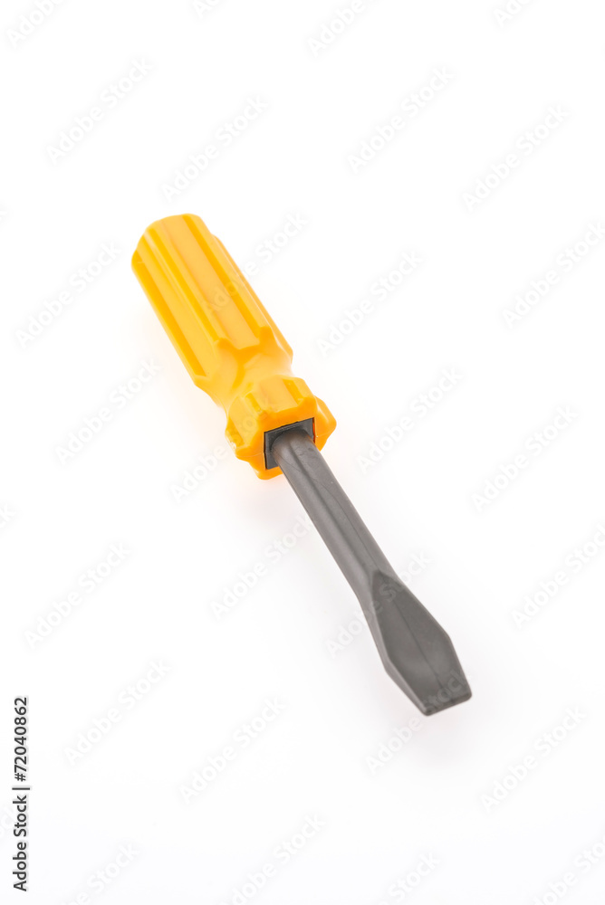 Poster Screw driver isolated on white background