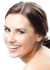 Obraz premium Portrait of beautiful woman, on white