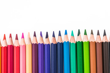 Color pencil isolated on white background