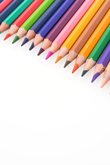 Colorful pencil isolated on white background