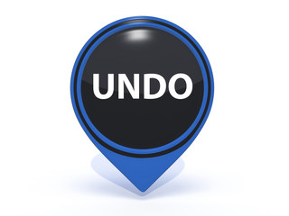 undo pointer icon on white background