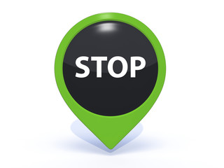 stop pointer icon on white background