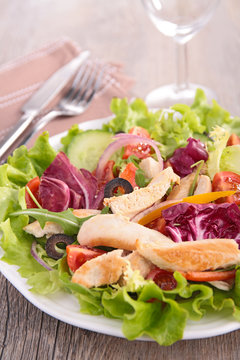 salad with chicken