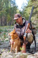 hunter with dog