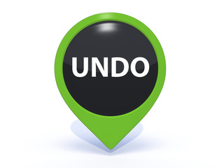 undo pointer icon on white background