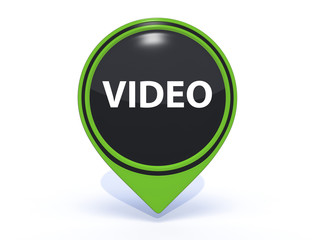 video pointer icon on white background
